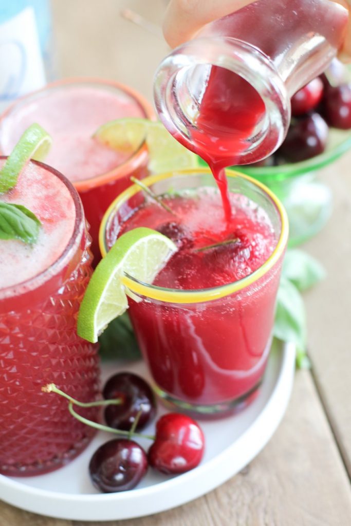 Basil Infused Cherry Limeade by Jessi's Kitchen - FoodSocial