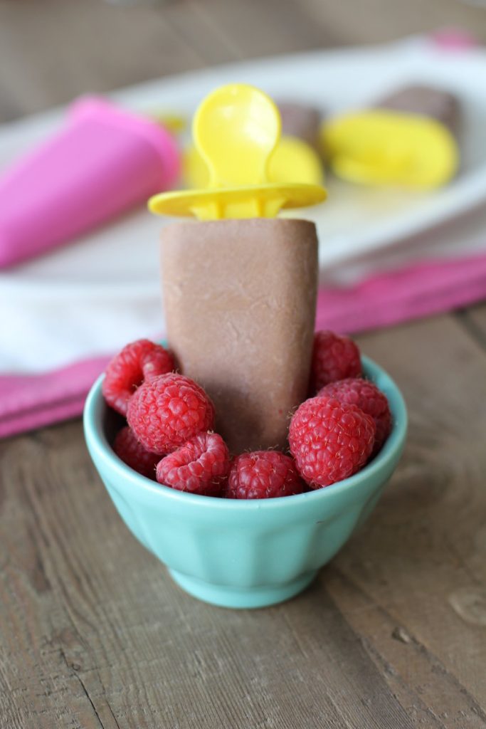 Raspberry Chocolate Fudgesicles by Jessi's Kitchen - FoodSocial