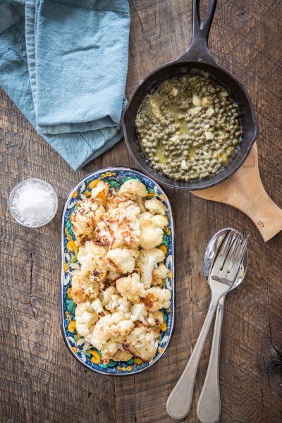 Roasted Cauliflower with Caper Relish