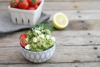 Roasted Garlic and Basil Guacamole