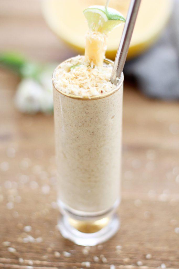 Cantaloupe, Lime and Toasted Coconut Shake by Jessi's Kitchen - FoodSocial