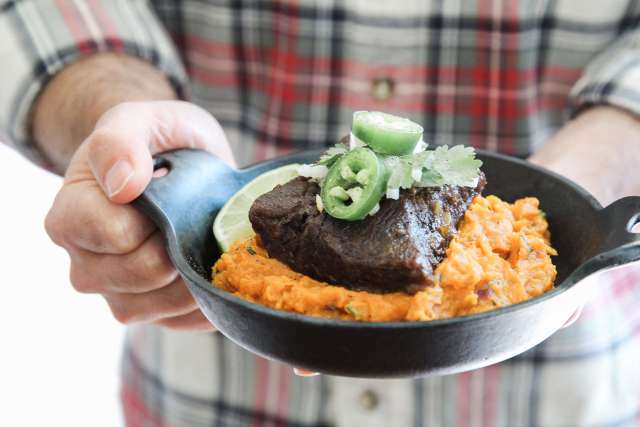 Beef Short Ribs with Chipotle Smashed Sweet Potatoes by Jessi's Kitchen - FoodSocial