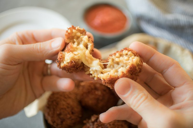 Gluten-free Suppli (fried risotto balls) by Primal Palate - FoodSocial