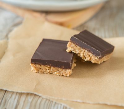 Chocolate “Peanut Butter” Squares