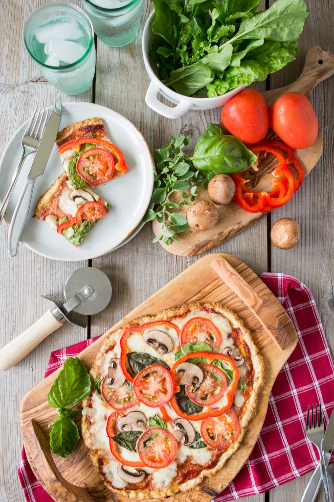 Cauliflower Crust Pizza with Vegetables by Primal Palate - FoodSocial
