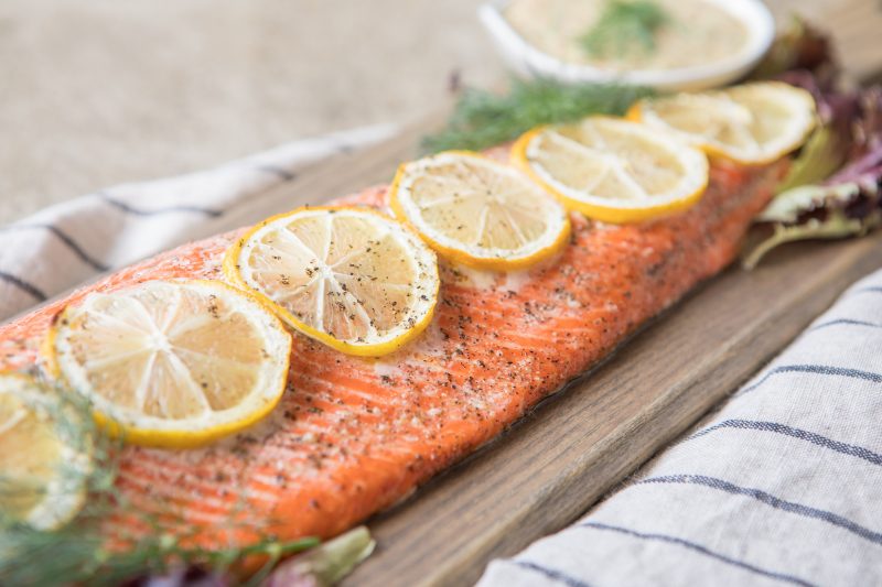 Salmon with Mustard Dill Sauce by Primal Palate - FoodSocial