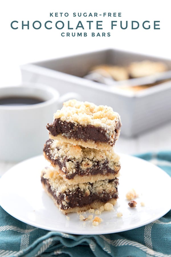 Keto Fudge Crumb Bars by Carolyn Ketchum - FoodSocial