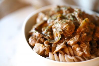 Gluten Free Beef Marsala Stroganoff