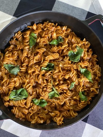 Gluten-Free Rotini with Spicy Vodka Sauce