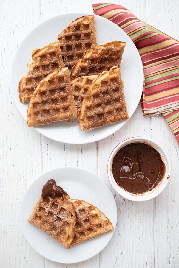Keto Churro Waffles by Carolyn Ketchum - FoodSocial