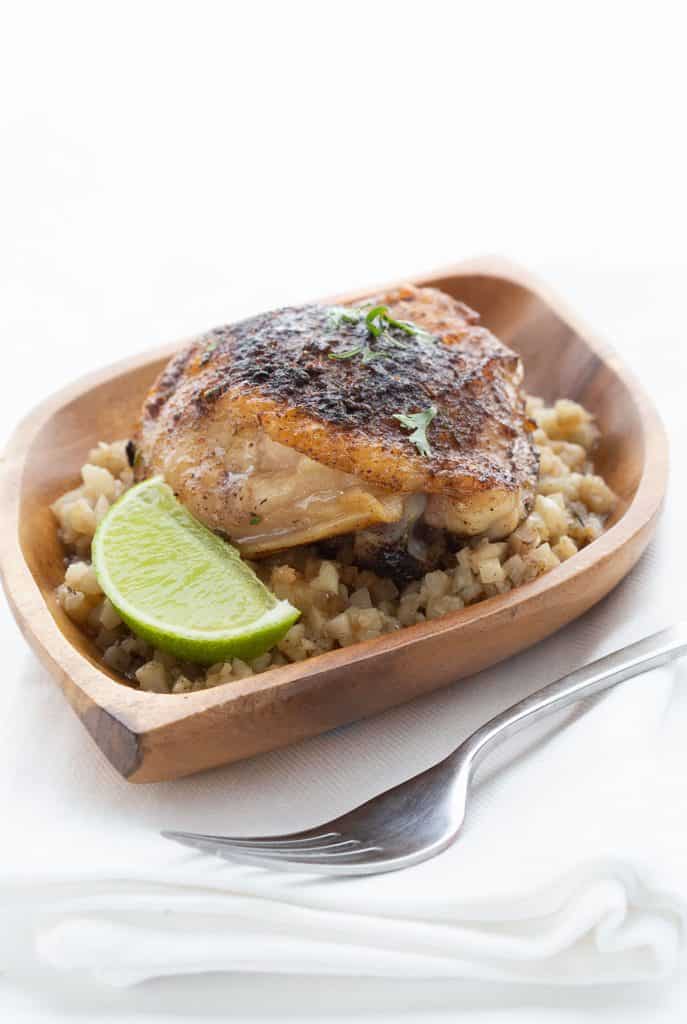 Keto Jerk Chicken and Rice by Carolyn Ketchum - FoodSocial