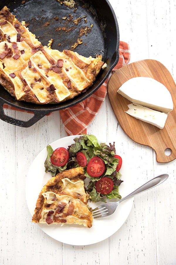 Keto Bacon and Brie Frittata by Carolyn Ketchum - FoodSocial