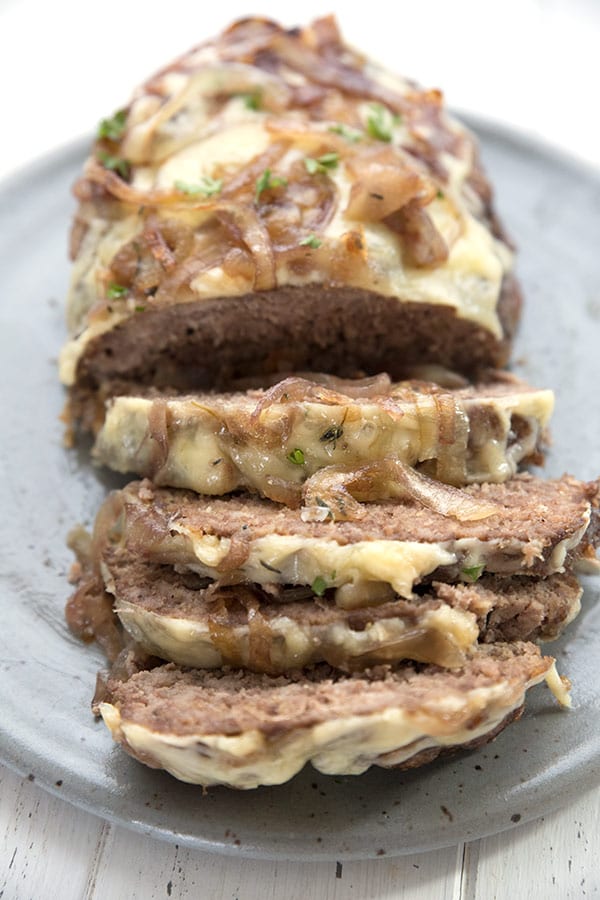 Keto French Onion Meatloaf by Carolyn Ketchum - FoodSocial