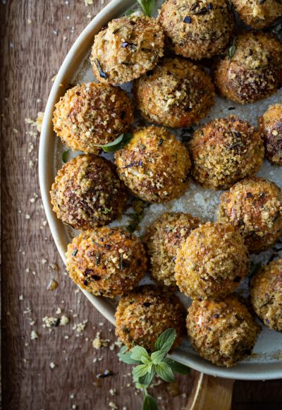 Oven baked Fried Ravioli