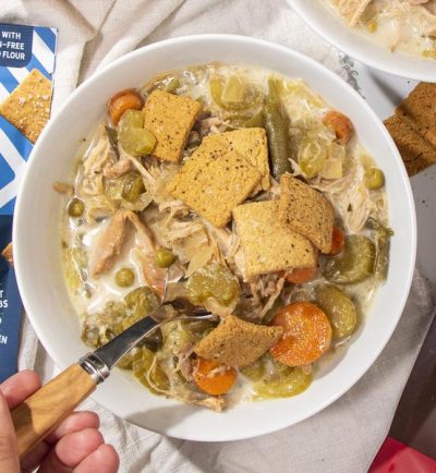 Slow-Cooker Keto Chicken Pot Pie Soup