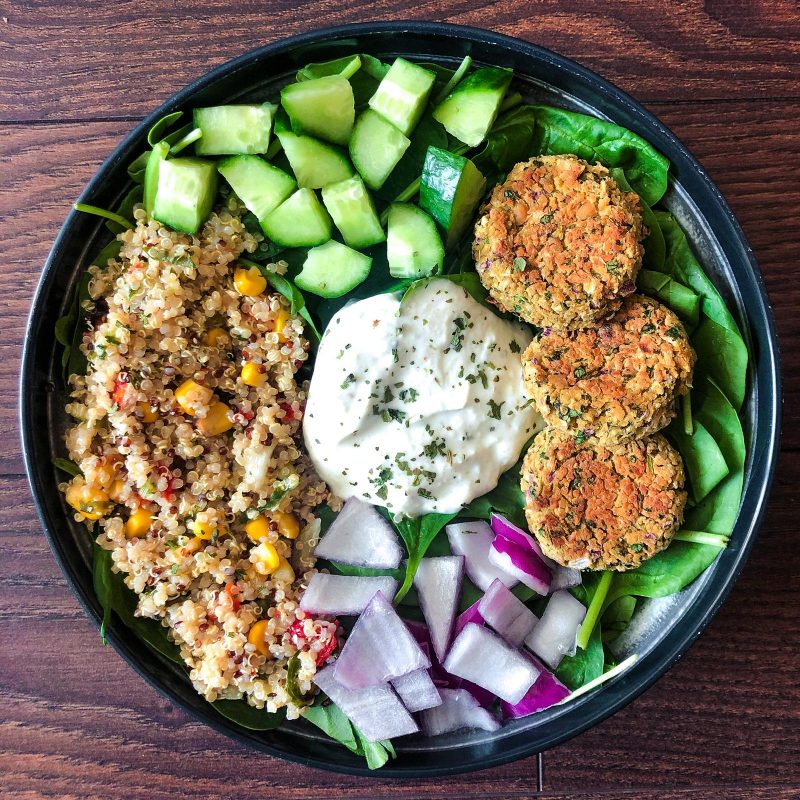 Vegan Falafel Bowl by Wakeupandkale - FoodSocial