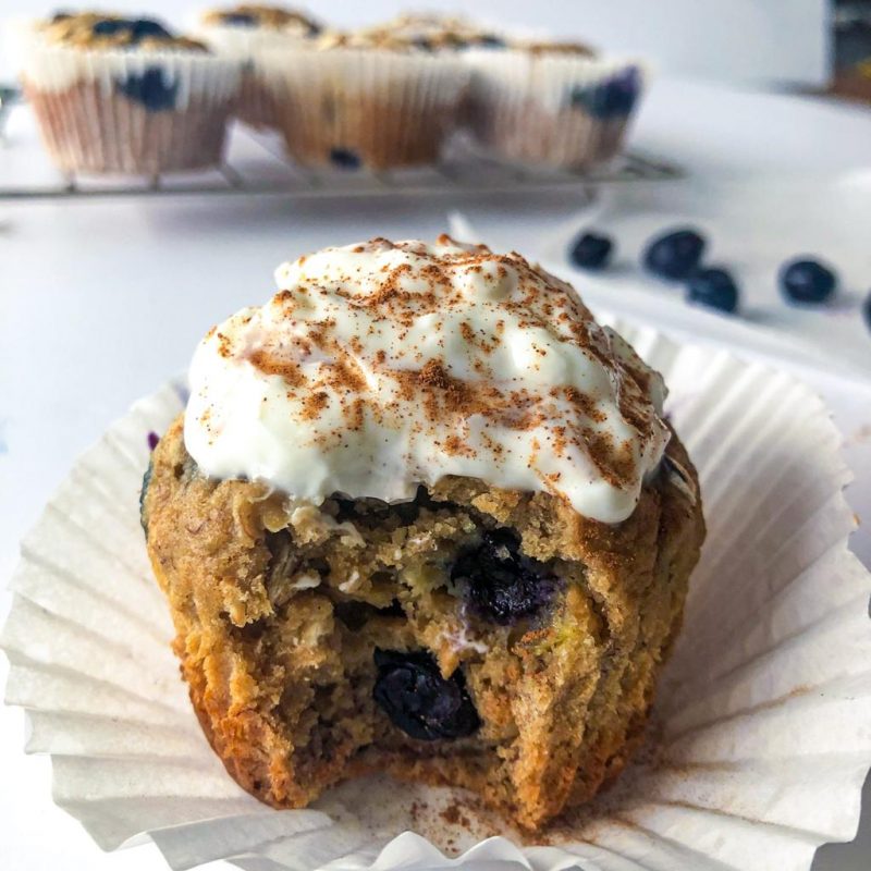 Healthy Blueberry Oat Muffins by Wakeupandkale - FoodSocial