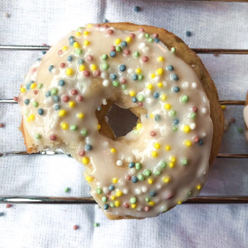 Vegan Birthday Cake Donuts by Wakeupandkale - FoodSocial