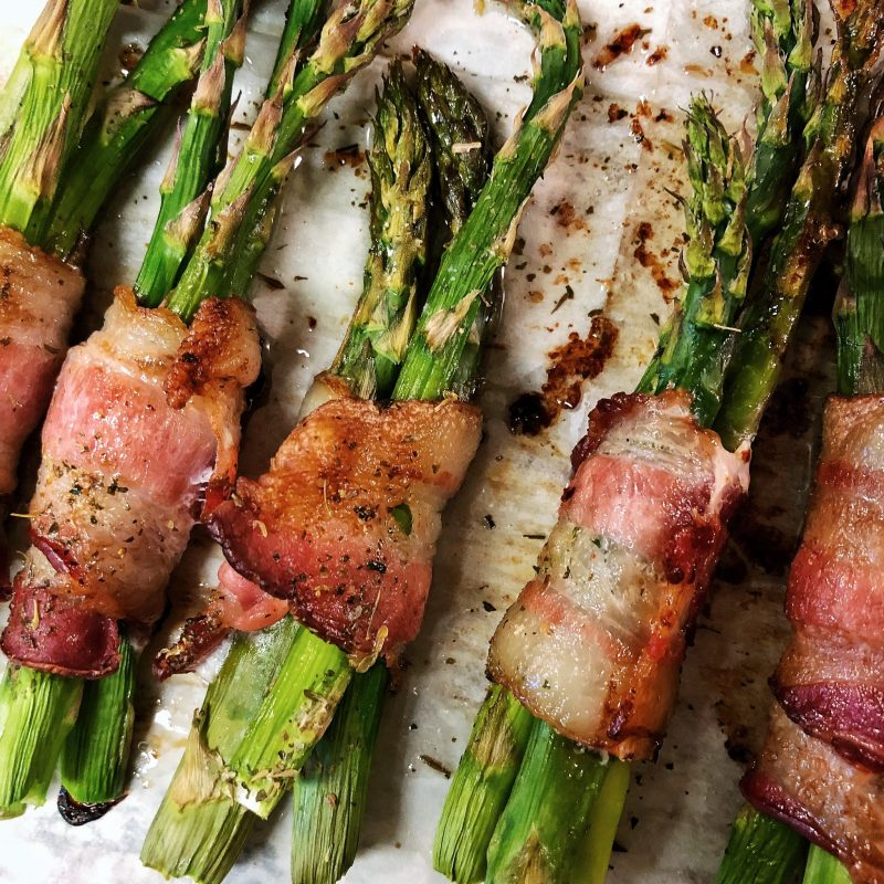 Whole30 Bacon Wrapped Asparagus by Leslie McDonald - FoodSocial