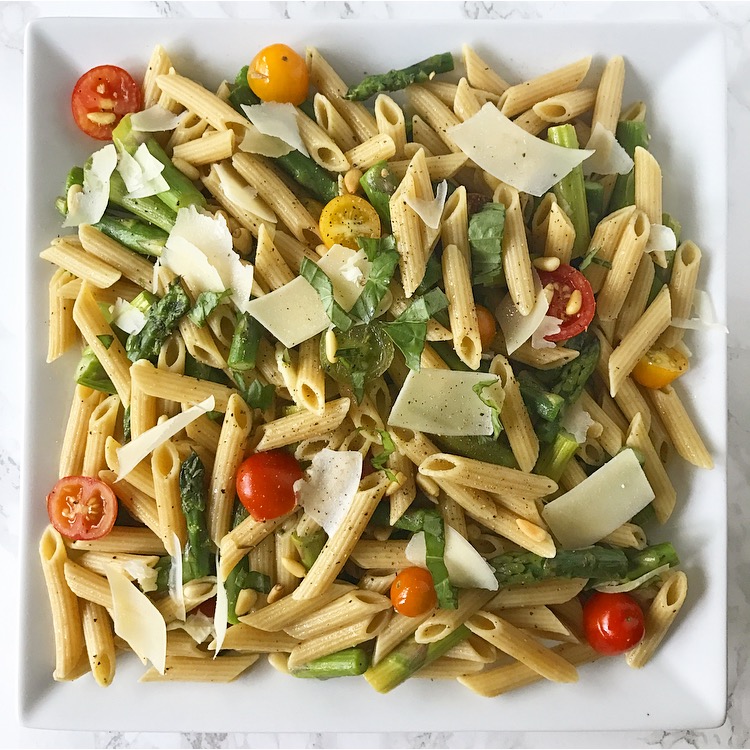 Spring Asparagus and Tomato Penne with Barilla ProteinPLUS by All Roads Lead to Healthy - FoodSocial