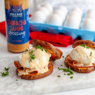 Sriracha Tahini Eggs Benedict