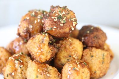 Paleo Caulifritters with General Tso’s Glaze