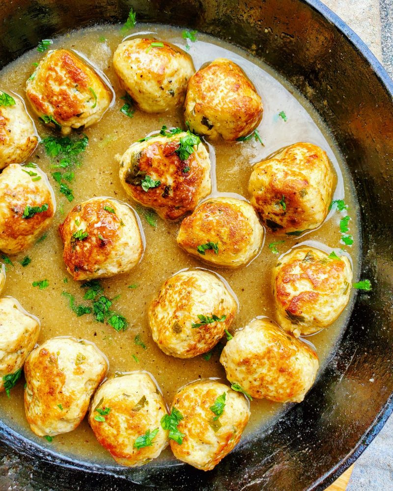 Chicken Francese Meatballs by Erin Aronowitz - FoodSocial