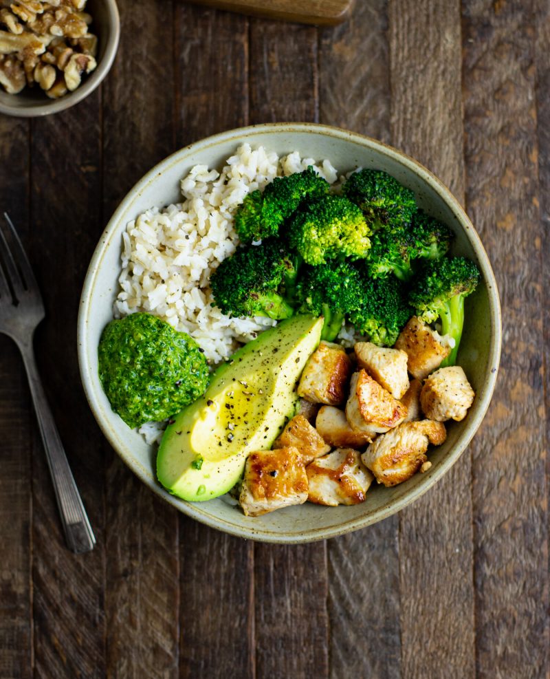 Power Bowl with Walnut Pesto by livelymeals - FoodSocial