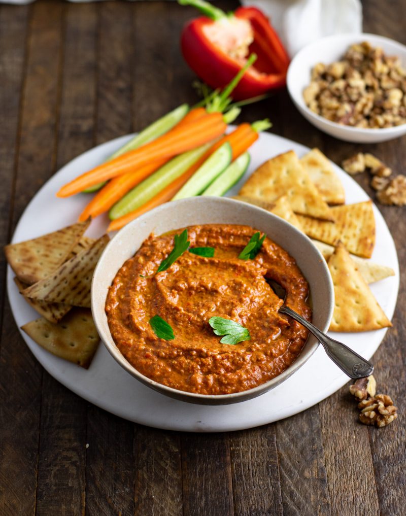 Roasted Red Pepper and Walnut Dip by livelymeals - FoodSocial