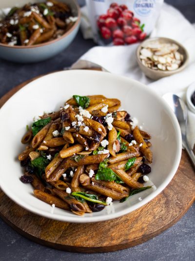 Balsamic Pasta with Ocean Spray® Craisins® Dried Cranberries, Feta and Almonds