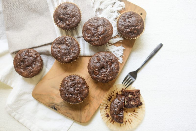Chocolate Chocolate Chip Banana Muffins by Primal Palate - FoodSocial