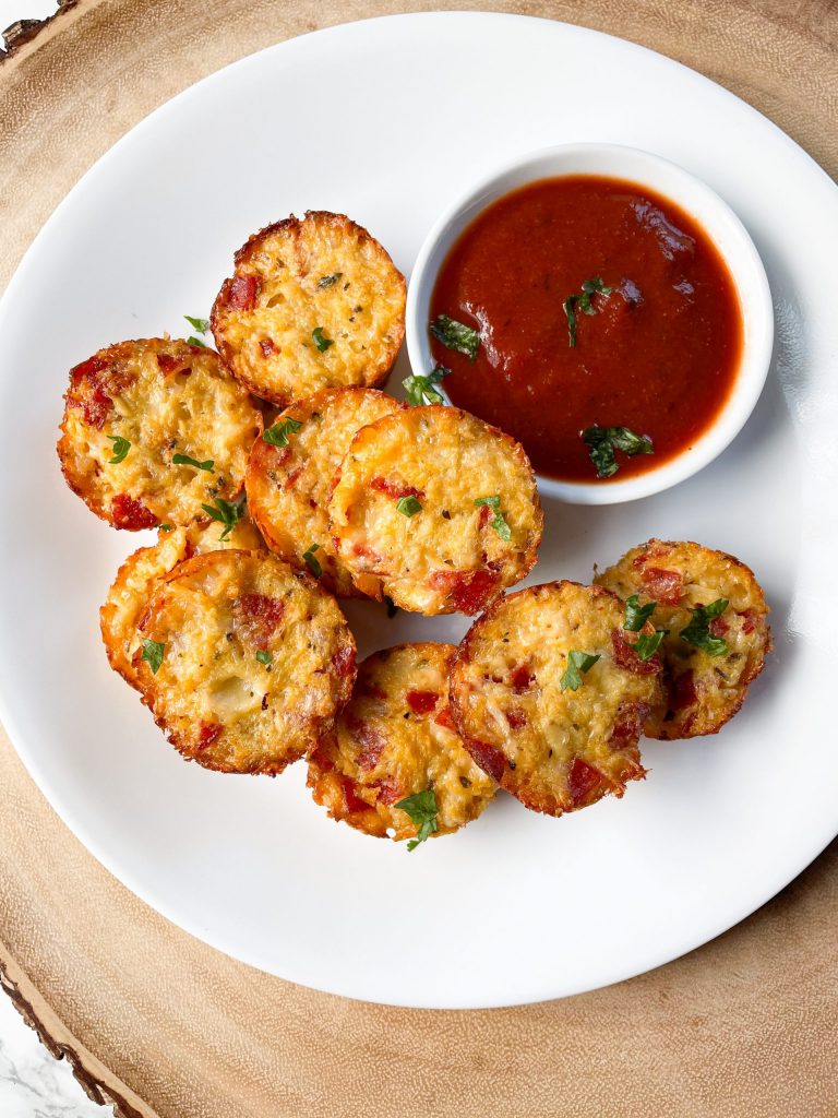 Pepperoni Pizza Cauliflower Bites by Erin Aronowitz - FoodSocial