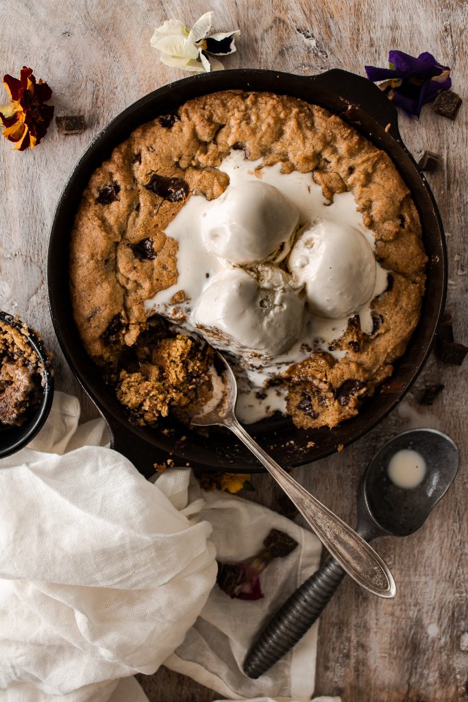 Skillet Dark Chocolate Chip Espresso Cookie by Inspired with a Twist - FoodSocial