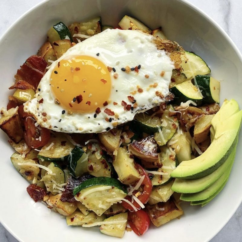 Zucchini and Sweet Potato Breakfast Hash by All Roads Lead to Healthy - FoodSocial