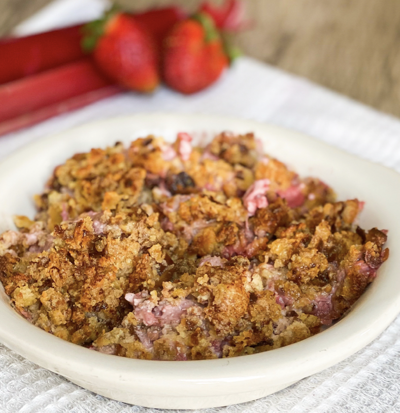 Strawberry and Rhubarb Crumble by kboshfood - FoodSocial