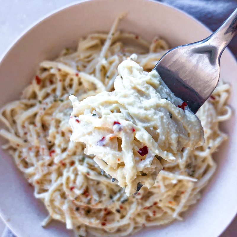 Vegan Cauliflower Alfredo Sauce by Wakeupandkale - FoodSocial