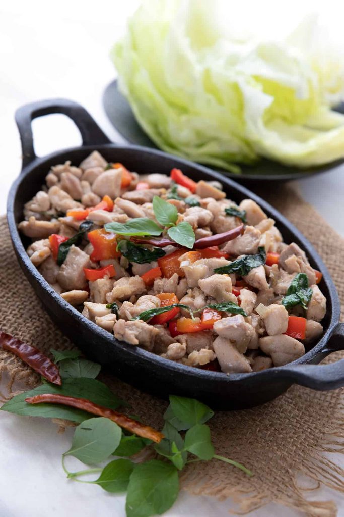 Keto Thai Basil Chicken by Carolyn Ketchum - FoodSocial