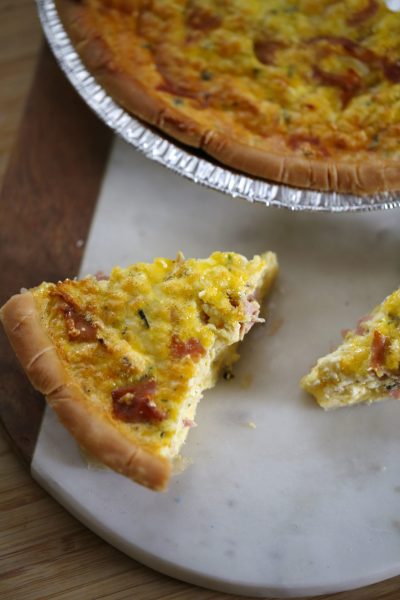 Gluten Free Ham and Chive Quiche