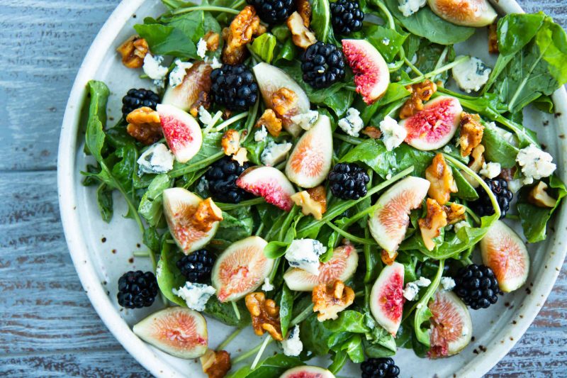 Fig, Blackberry and Candied Walnut Salad by Kate Strangfeld - FoodSocial