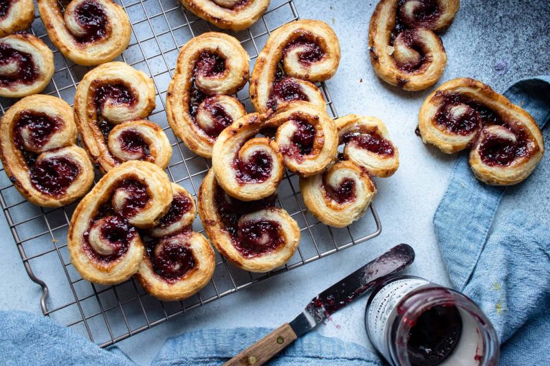 Cardamom and Berry Jam Palmiers by Kate Strangfeld - FoodSocial