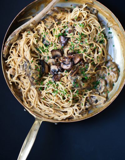 High Protein Creamy Mushroom Alfredo