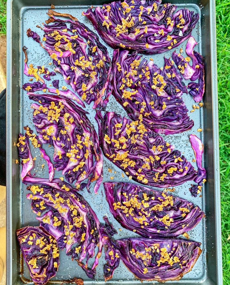 Garlicky Roasted Cabbage by Pooja Parikh - FoodSocial