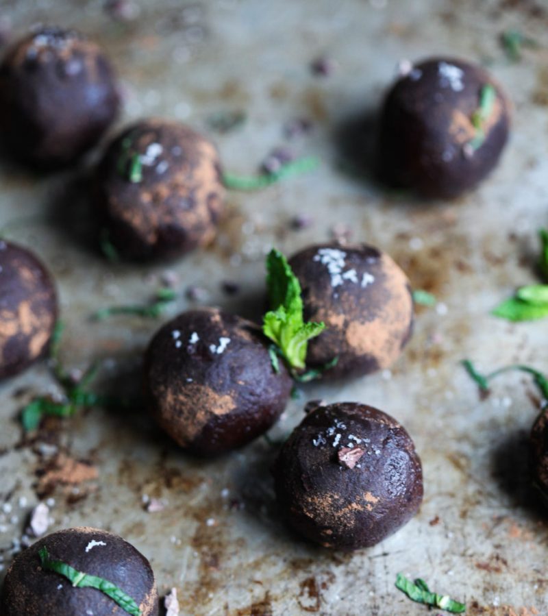 Mint Fudge Brownie Bites by Laura Lea - FoodSocial