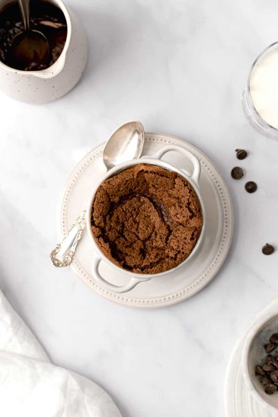 Mini Chocolate Soufflé For One