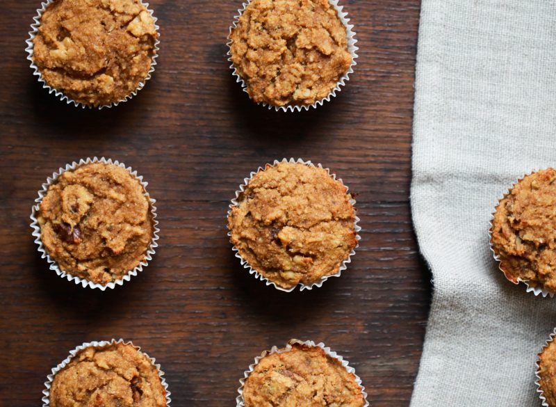 Banana Walnut Muffins (grain + dairy free) by Laura Lea - FoodSocial