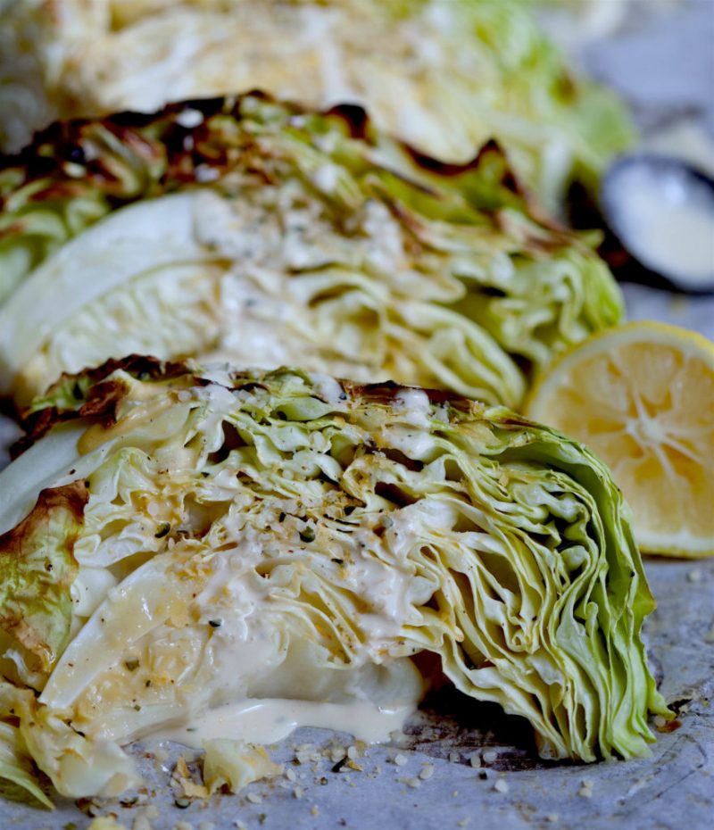 Caesar Roasted Cabbage Wedges by Laura Lea - FoodSocial