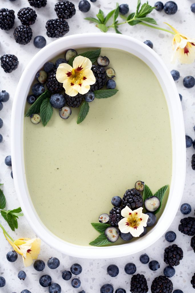 Coconut Matcha Panna Cotta by Beth Chen - FoodSocial