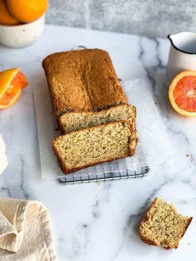 Paleo Blood Orange Poppyseed Loaf