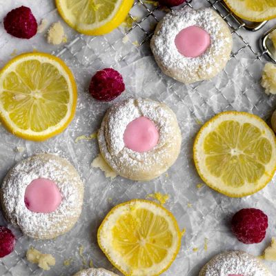 Pink Lemonade Thumbprint Cookies