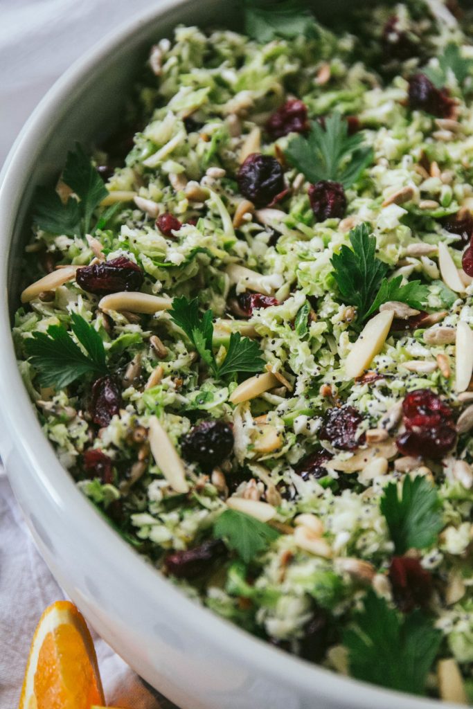 Shaved Brussels Sprout Salad with Orange Poppyseed Dressing by lovecheflaura - FoodSocial
